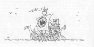 Ship showing Preservation Logo on Sail