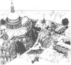 Petershill: proposal for pedestrianisation the Cathedral approach