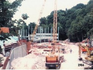 Chesil Car Park under construction 1984