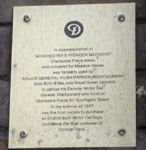 Commemorative plaque on Meadow House