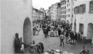 Market space in Chur, Switzerland
