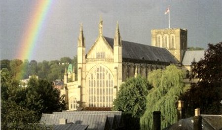 View of cathedral in Winchester
