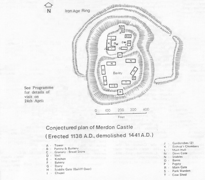 Plan of Merdon Castle