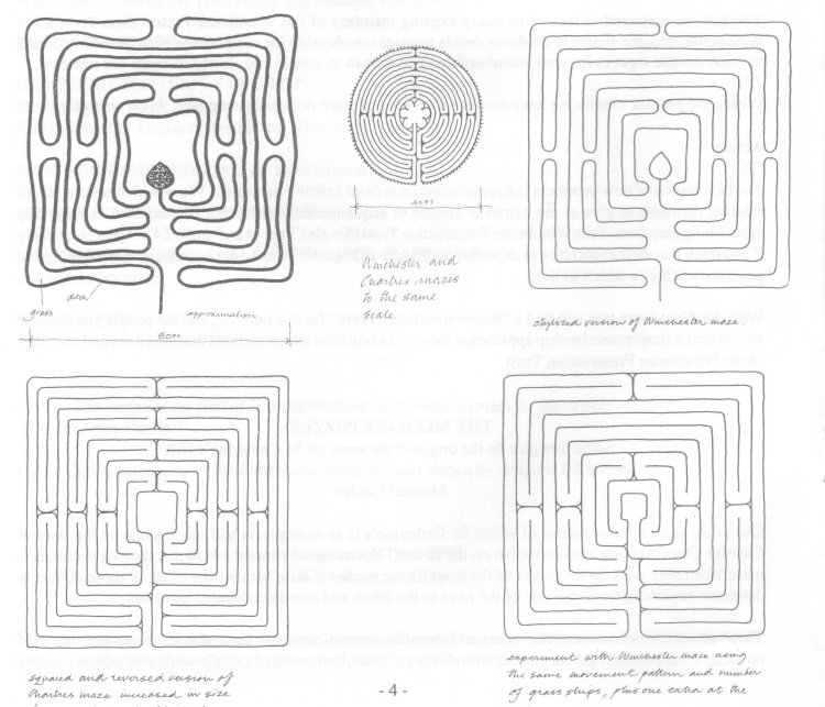 Winchester and Chartres Mazes