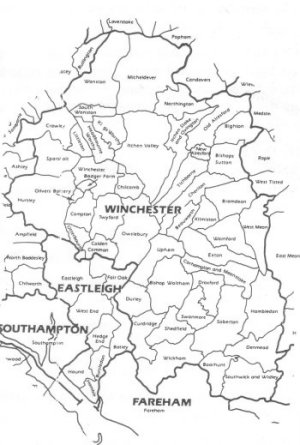 Map showing size of Winchester City District Council