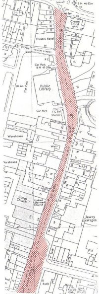 Map of Jewry Street 1969