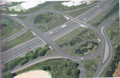 3D model new junction 9 roundabout