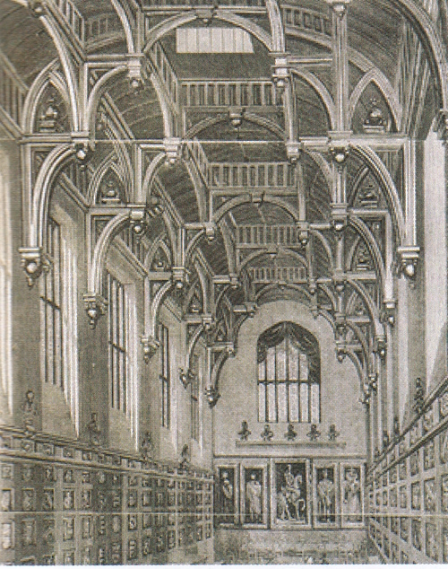 The double hammer beam roof at Middle Temple Hall