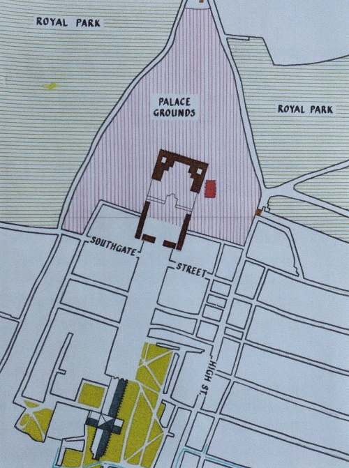 Plan of Palace  and Park and the avenue between King's  House and the Cathedral