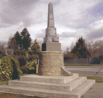 War Memorial, Winchester, New Zealand